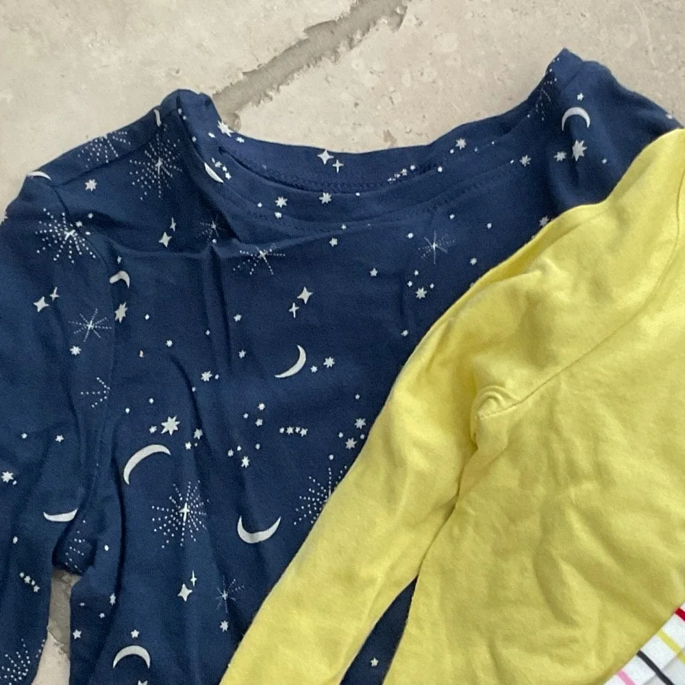 NWT Old Navy LOT Girls 4T Long Sleeve‎ T-Shirt Bundle 3 Pack Celestial Striped